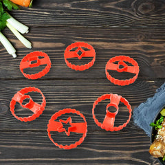 5978 Cookie Cutters Set Plastic Easter Biscuit Cutting Tool For Diy Cake Decoration Fondant Biscuit Cookie Pastry Sandwich (6 Pc Set )