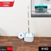 8162 Round Shape Mop Head With 1 Pad Extra Clean Water Spin Mop With Separate Water Bucket Suitable For All Types Of Flooring Separates Dirty And Clean Water Wet