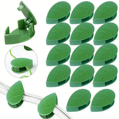 0311 Plant Climbing Wall Fixture Clip Self-adhesive Hook Vines Traction Invisible Stand Green Leaf Plant Clip Garden Wall Clip Plant Support Binding Clip Plants For Indoor Outdoor Decoration (30 Pcs Set)