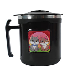 1 Pc Apex Cat Mug 250 Ml Stainless Steel Insulated Inner With Cute Cat Print