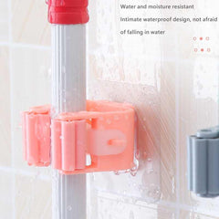 2177 Magic Sticker Series Self Adhesive Mop And Broom Holder