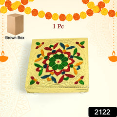 2122 Multipurpose Traditional Decorative Design Wooden Chowkibajot (1 Pc Set)