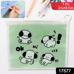 17577 Reusable Multipurpose Pouch Pen Pencil Stationary Case Travel Boys Girls Pouch With Zip For Travel School Stationary (1 Pc)