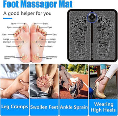 6931 Ems Foot Massager Electric Feet Massager Deep Kneading Circulation Foot Booster For Feet And Legs Muscle Stimulator Folding Portable Electric Massage Machine