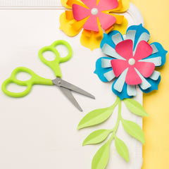 7563 Stainless Steel Double Grip Scissors Multipurpose Comfort Grip Handle And Stainless Steel Blades Paper Photos Crafts All Purpose Office (1 Pc)