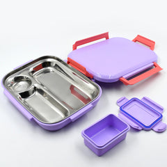 5365 Lunch Box Plastic With Steel Plate Small Lunch Box High Quality Box For Kids School Customized Plastic Lunch Box For Girls Boy
