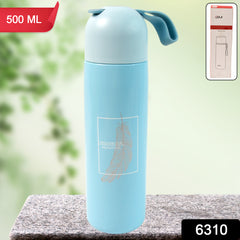 6190 Stainless Steel Water Bottle With Handle Easy To Carry Fridge Water Bottle Leak Proof Rust Proof Hot Cold Drinks Gym Sipper Bpa Free Food Grade Quality Steel Fridge Bottle For Officegymschool (Approx 500 Ml)