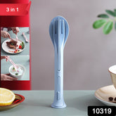 3 In 1 Reusable Spoon Knife Forks Tableware Spoon (3 Pcs Set)