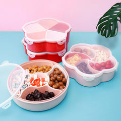 2863 5compartments Party Food Storage Snack Nuts Box For Peanuts Fruits And Candy Box For Home Kitchen Use