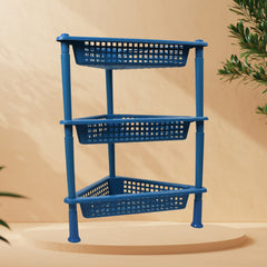 2812 Triangle Storage Plastic 3-tier Rack Shelf For Kitchen Living Room Bathroom Office