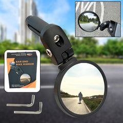 8505 Bar End Bike Mirror Safe Rearview Mirror 360 Rotatable Foldable Safety Bicycle Rear View Mirror Mirror Durable Bike Mirror (1 Pc)
