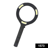 1573 Magnifying Glass With 3 Led Light 3x Power And Rubberized Handle