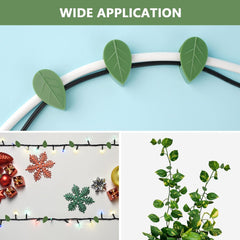 0311 Plant Climbing Wall Fixture Clip Self-adhesive Hook Vines Traction Invisible Stand Green Leaf Plant Clip Garden Wall Clip Plant Support Binding Clip Plants For Indoor Outdoor Decoration (30 Pcs Set)