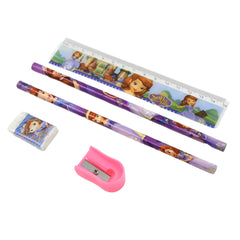 5 In 1 Mix Stationery Gift Set For Kids Stationary Set Including 2 Pencil Ruler Rubber Pencil Sharpener School Office Product Gift (5 Pcs Set)