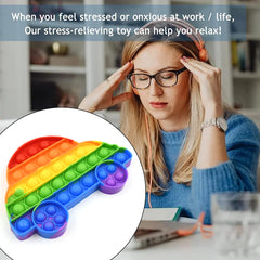 17652 Pop Fidget Toy Push Pop Bubble Fidget Sensory Toy For Kids And Adults Fidget Popper Stress Reliever Sensory Fidget Poppers (Butterfly Car Shape 1 Pc)