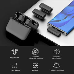 Wireless Microphones Collar Mic For All Smart Phone Type-c (1 Set)