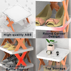 9098 Smart Shoe Rack With 8 Layer Shoes Stand Multifunctional Entryway Foldable Collapsible Door Shoe Rack Free Standing Heavy Duty Plastic Shoe Shelf Storage Organizer Narrow Footwear Home