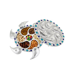 2075 Multipurpose 7 Compartment Dry Fruit Serving Rotating Tray Candy Chocolate Snacks Storage Box Masala Box