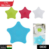0830 Star Shape Suction Cup Kitchen Bathroom Sink Drain Strainer Hair Stopper Filter Star Shaped Sink Filter Bathroom Hair Catcher Drain Strainers Cover Trap Basin(Mix Color 1 Pc)