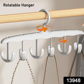 13948 Tank Top Hanger 12-hook Space Saving Hanger Capacity Rotatable Wood Space Saving Hanger Closet Organizers And Storage For Dorm Apartment For Tank Top