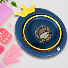 17514 Cartoon Shape Wash Basin Space Saving Multi Function Foldable Baby Wash Basin Easy Clean Lightweight Thicken For Washing Face For Home (33x31 Cm 1 Pc)