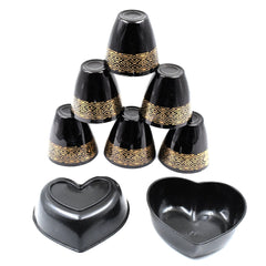 2 Bowl 6 Glass Snake Set ( 8 Pc Set )