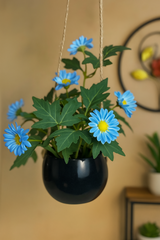Daisy Bloom Hanging Planter Blue