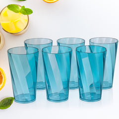 2353 Premium Juice And Water Glasses Set Of 6 Transparent 300ml Drinking Water Glasses Stylish Crystal Square Highball Glasses For Water Juice Cocktails Glass Set Of 6 For Water