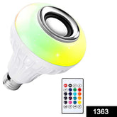 1363 Wireless Bluetooth Sensor 12w Music Multicolor Led Bulb With Remote Controller