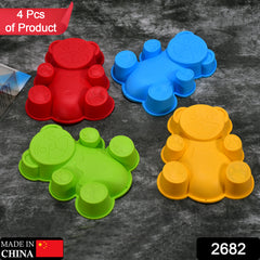 2682 Silicone Animal Mould Cake Mould Chocolate Soap Mould Baking Mould Soap Making Candle Craft (Animal Mould) (Set Of 4)
