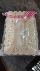 10033 Rectangle Plastic Dinner Plate Snacks Breakfast Restaurant Serving Trays Home School Coffee Hotel Kitchen Office (8 Pcs Set)