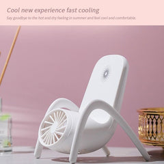 4814 Portable Mobile Phone Holder Fan Personal Fan Multi- Function Fan Handheld Charging Fan (Battery Not Include)