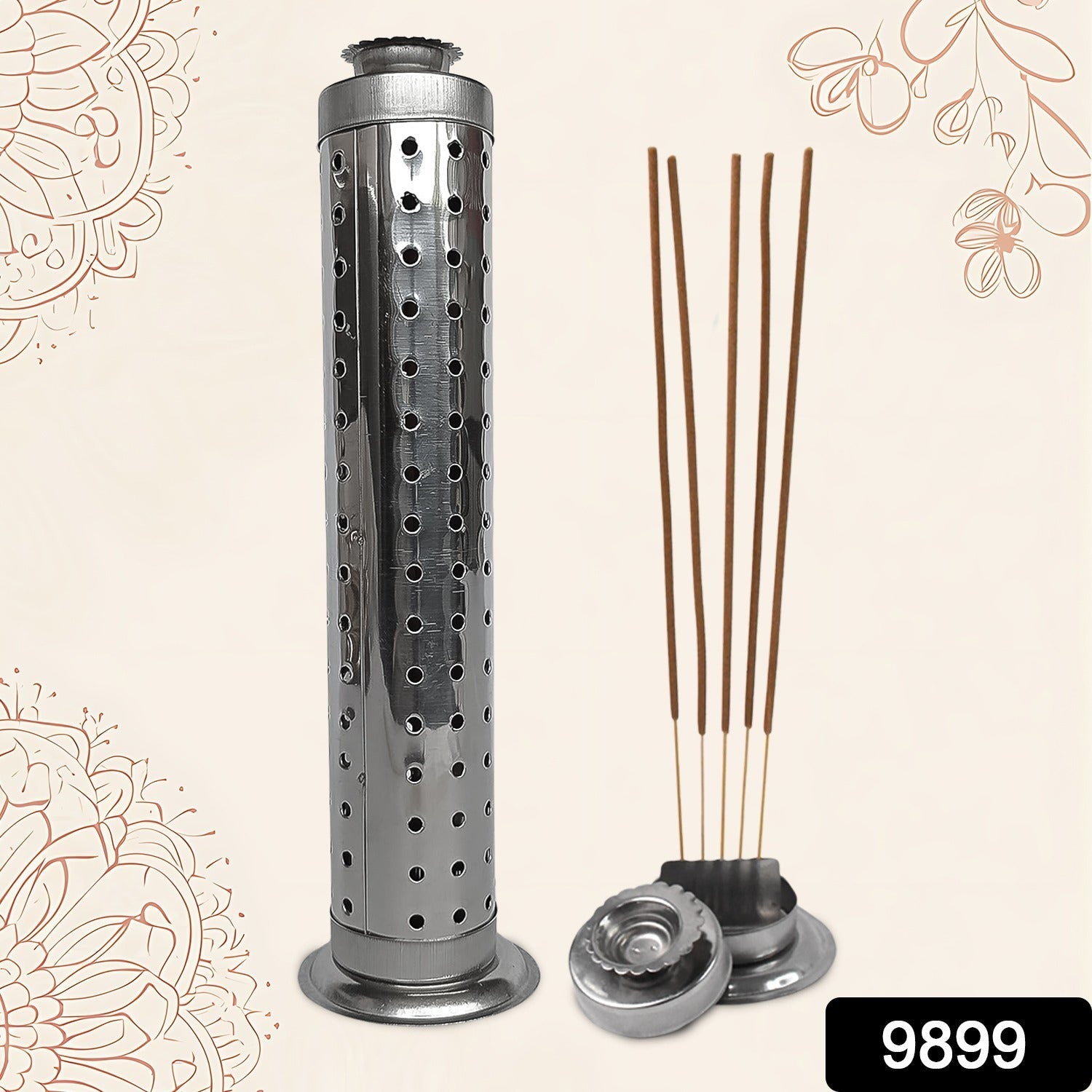 Stainless Steel Agarbatti Stand for Puja (1 Pc)