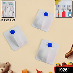 3-piece Self-adhesive Wall Hooks Set