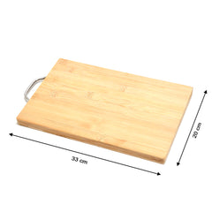 2315 Thick Wooden Bamboo Kitchen Chopping Cutting Slicing Board With Holder For Fruits Vegetables Meat