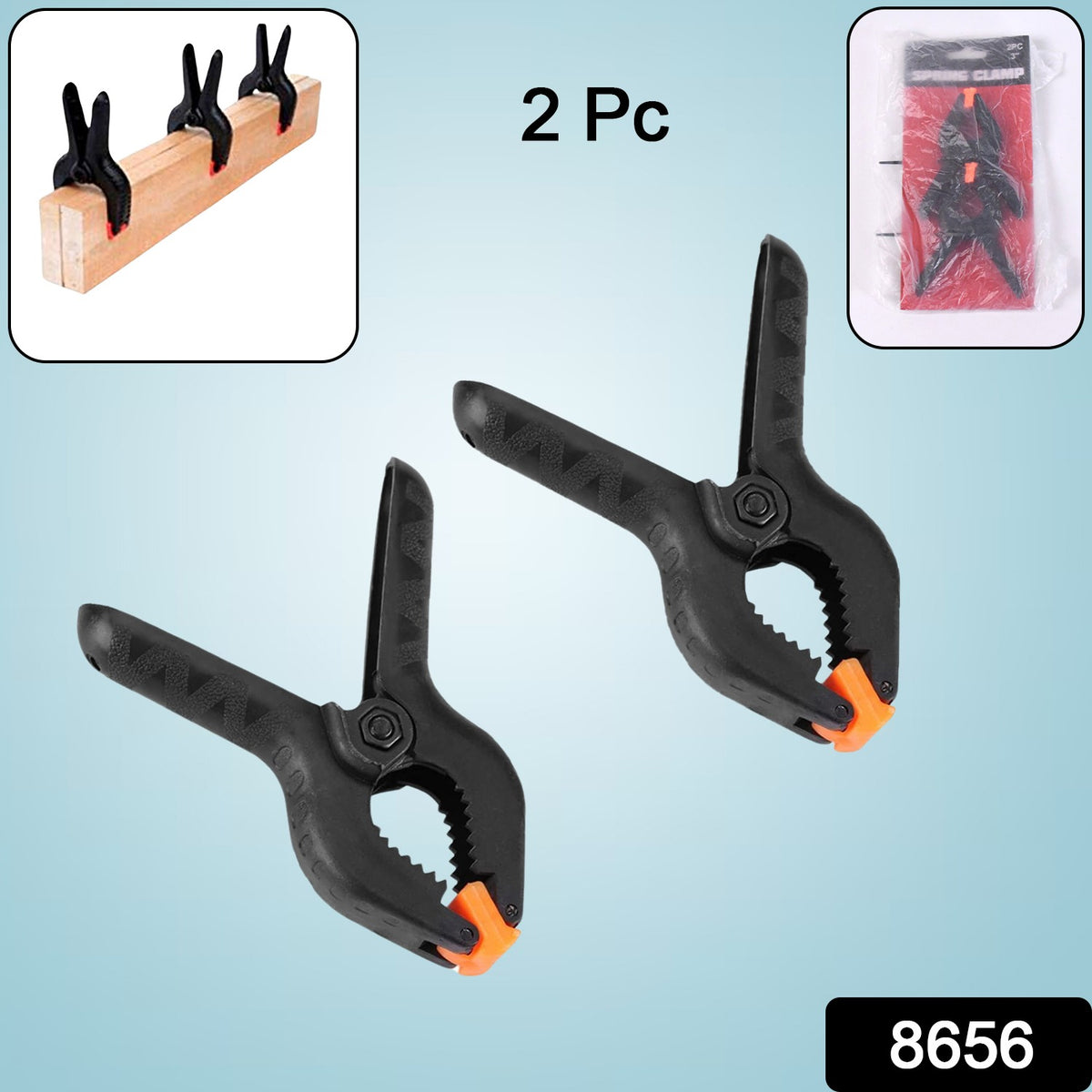 3 Inch Heavy Duty Clips Clamp Spring Clamps Clip Fixture (2 Pc Set)