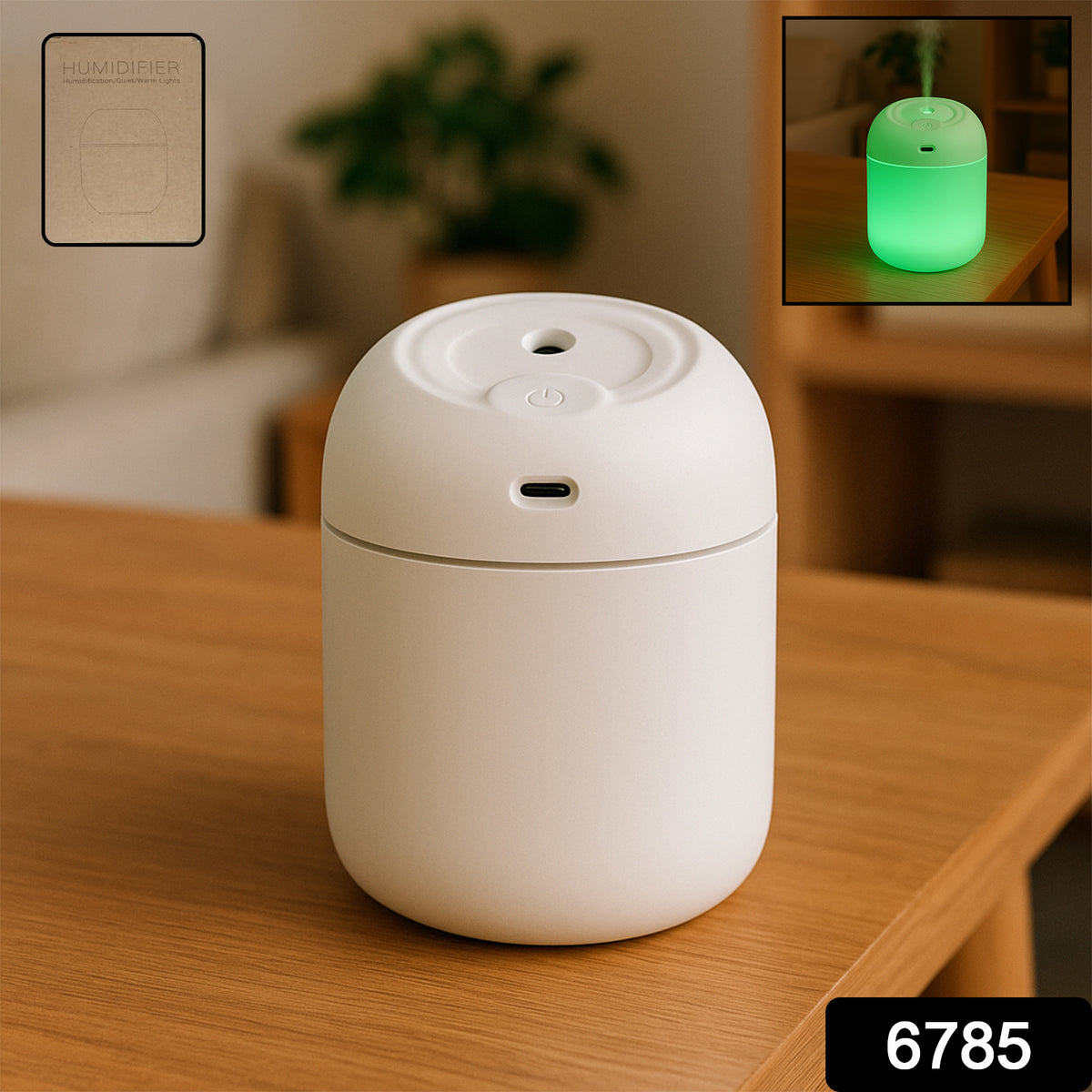 6785 Portable Lighting Mini Humidifier Usb Personal Desktop Air Humidifier For Baby Bedroom Travel Office Home With Light Cool Mist Humidifier Essential Oil Diffusers Cool Mist Humidifiers (250 Ml)