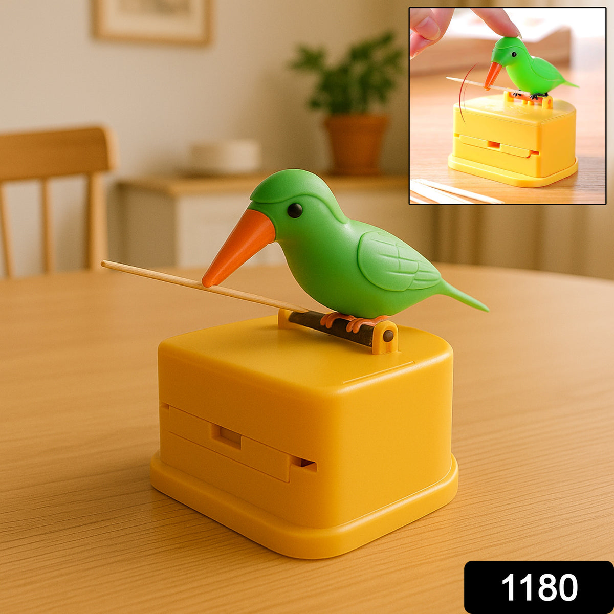1180 Portable Automatic Bird Toothpick Storage Box