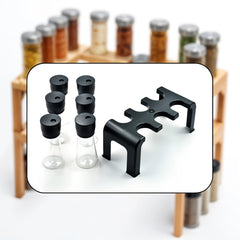 6-piece Plastic Spice Jar Set With Stand