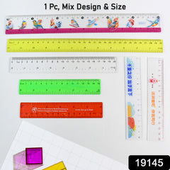Premium Quality Assorted Plastic Ruler (1 Pc  Mix Design)