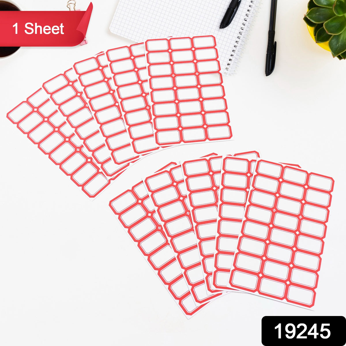 Multipurpose Writable Blank Label Sticker Sheets (1 Sheet)