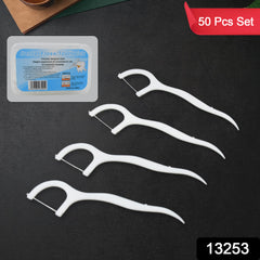 2 In 1 Tooth Picks Flosses  Sticks Portable Toothpicks (50 Pc Set)