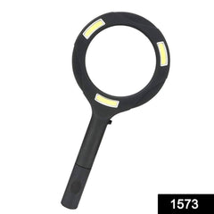 1573 Magnifying Glass With 3 Led Light 3x Power And Rubberized Handle