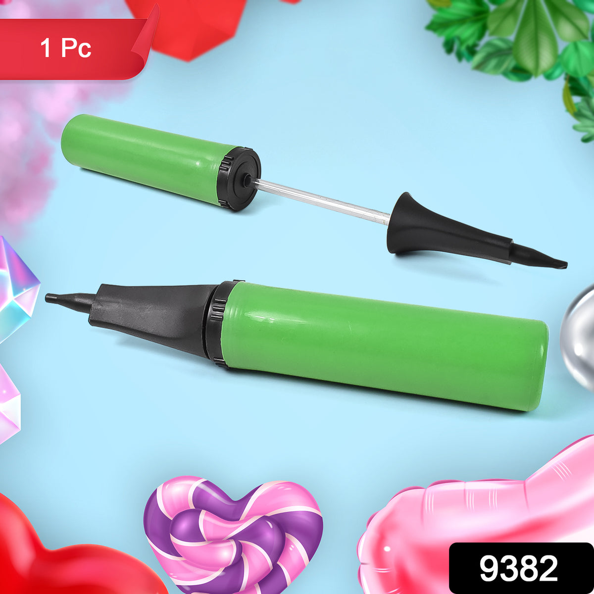 9382 Pump For Balloons Hand Pump Air Pump Balloon Robust Durable Plastic For Party Birthday Wedding Inflatable Toys
